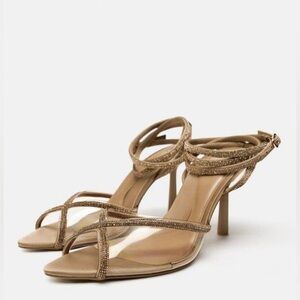 Zara Tan Strappy Heels